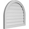 Ekena Millwork Round Top Surface Mount PVC Gable Vent: Functional, w/ 2"W x 1-1/2"P Brickmould Frame, 28"W x 24"H GVPRT28X2402SF - alternate 4